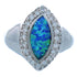 Southwest Geniune Sterling Silver Blue Opal Ring Size 5-3/4 RS51037
